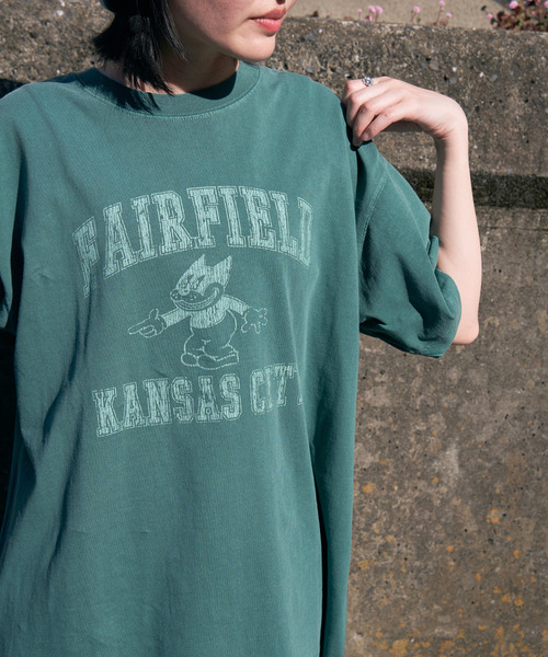 VENCEEXCHANGE（ヴァンスエクスチェンジ）の「FAIRFIELD ピグメントT（Tシャツ/カットソー・レディース・オフホワイト/チャコールグレー/オレンジ系その他/グリーン/ネイビー・FREE）」の6枚目の写真