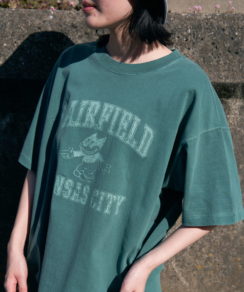 VENCEEXCHANGE（ヴァンスエクスチェンジ）の「FAIRFIELD ピグメントT（Tシャツ/カットソー・レディース・オフホワイト/チャコールグレー/オレンジ系その他/グリーン/ネイビー・FREE）」の8枚目の写真