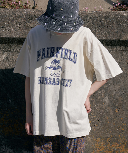 VENCEEXCHANGE（ヴァンスエクスチェンジ）の「FAIRFIELD ピグメントT（Tシャツ/カットソー・レディース・オフホワイト/チャコールグレー/オレンジ系その他/グリーン/ネイビー・FREE）」の20枚目の写真