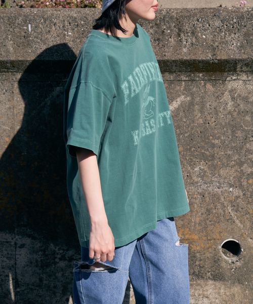 VENCEEXCHANGE（ヴァンスエクスチェンジ）の「FAIRFIELD ピグメントT（Tシャツ/カットソー・レディース・オフホワイト/チャコールグレー/オレンジ系その他/グリーン/ネイビー・FREE）」の9枚目の写真