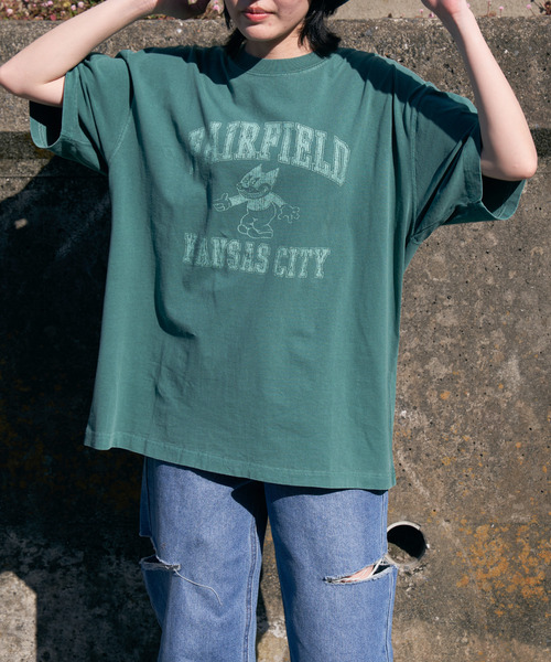 VENCEEXCHANGE（ヴァンスエクスチェンジ）の「FAIRFIELD ピグメントT（Tシャツ/カットソー・レディース・オフホワイト/チャコールグレー/オレンジ系その他/グリーン/ネイビー・FREE）」の13枚目の写真