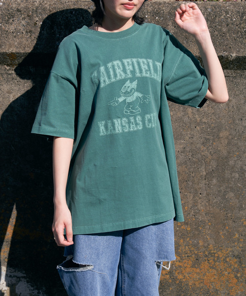 VENCEEXCHANGE（ヴァンスエクスチェンジ）の「FAIRFIELD ピグメントT（Tシャツ/カットソー・レディース・オフホワイト/チャコールグレー/オレンジ系その他/グリーン/ネイビー・FREE）」の15枚目の写真