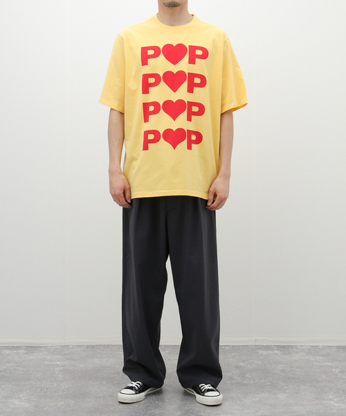 POP TRADING COMPANY(ポップトレーディングカンパニー)の「POP TRADING COMPANY / ポップトレーディングカンパニー hearts t-shirt(Tシャツ/カットソー・メンズ・イエロー・LARGE/X-LARGE)」の7枚目の写真