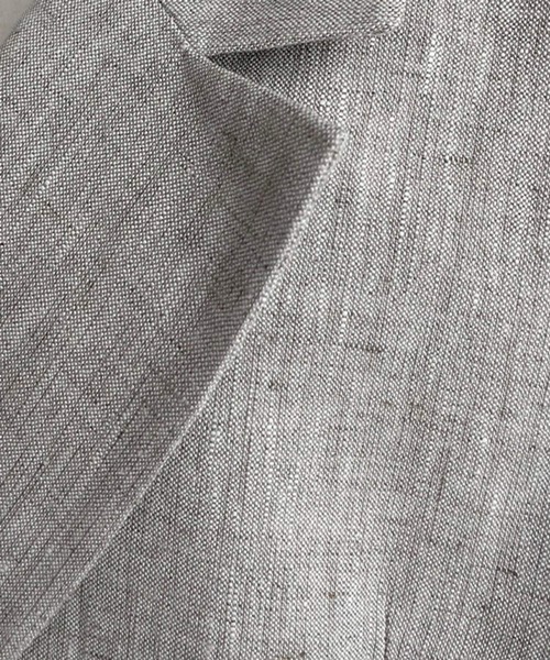 chaos カオス　 ノーカラージャケット 麻　リネン　ライトグレー chaos カオス ノーカラージャケット 麻 リネン ライトグレー chaos