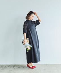 studio CLIP | 【kazumiさんコラボ】レースシャツ＆ワンピースのセットアップ[プチ・プラスサイズあり](ワンピース)