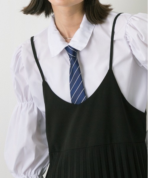 ad thie（アドティエ）の「アソート柄 ジップデザインネクタイ（ネクタイ・レディース・ネイビー系1/ネイビー系3/ブラック/ボルドー/ネイビー系2・FREE）」の5枚目の写真