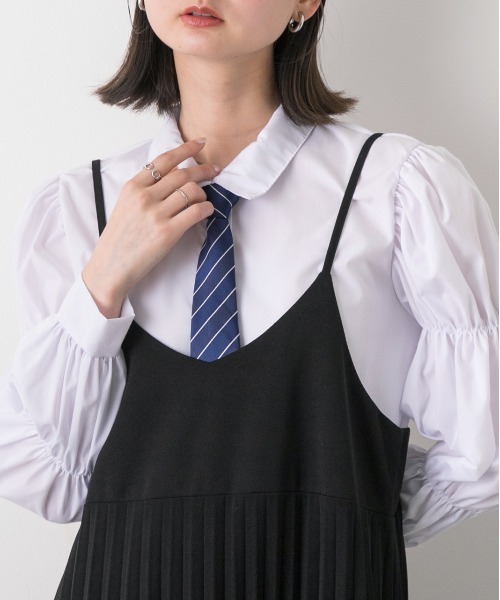 ad thie（アドティエ）の「アソート柄 ジップデザインネクタイ（ネクタイ・レディース・ネイビー系1/ネイビー系3/ブラック/ボルドー/ネイビー系2・FREE）」の15枚目の写真