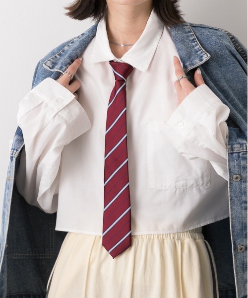 ad thie（アドティエ）の「アソート柄 ジップデザインネクタイ（ネクタイ・レディース・ネイビー系1/ネイビー系3/ブラック/ボルドー/ネイビー系2・FREE）」の17枚目の写真