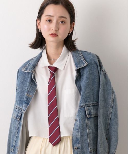 ad thie（アドティエ）の「アソート柄 ジップデザインネクタイ（ネクタイ・レディース・ネイビー系1/ネイビー系3/ブラック/ボルドー/ネイビー系2・FREE）」の20枚目の写真