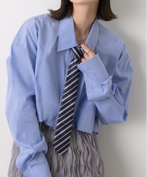 ad thie（アドティエ）の「アソート柄 ジップデザインネクタイ（ネクタイ・レディース・ネイビー系1/ネイビー系3/ブラック/ボルドー/ネイビー系2・FREE）」の10枚目の写真