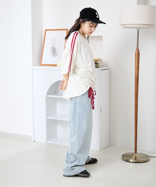 kutir(クティール)の「ワッフルドロストリボンTシャツ(Tシャツ/カットソー・レディース・ネイビー/アイボリー/その他/ライトブルー・FREE)」の10枚目の写真
