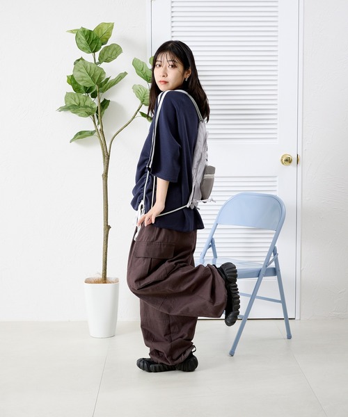 kutir(クティール)の「ワッフルドロストリボンTシャツ(Tシャツ/カットソー・レディース・ネイビー/アイボリー/その他/ライトブルー・FREE)」の18枚目の写真