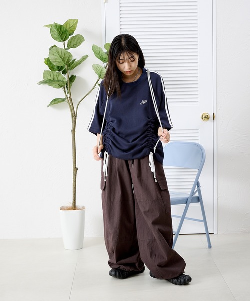 kutir(クティール)の「ワッフルドロストリボンTシャツ(Tシャツ/カットソー・レディース・ネイビー/アイボリー/その他/ライトブルー・FREE)」の19枚目の写真