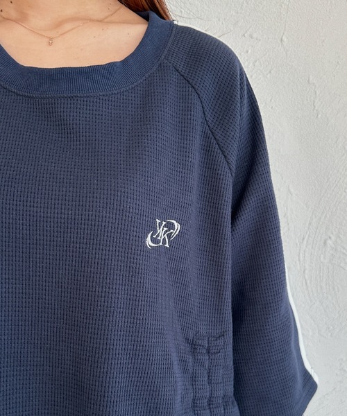 kutir(クティール)の「ワッフルドロストリボンTシャツ(Tシャツ/カットソー・レディース・ネイビー/アイボリー/その他/ライトブルー・FREE)」の15枚目の写真