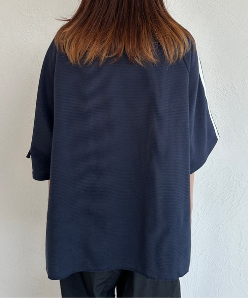 kutir(クティール)の「ワッフルドロストリボンTシャツ(Tシャツ/カットソー・レディース・ネイビー/アイボリー/その他/ライトブルー・FREE)」の13枚目の写真
