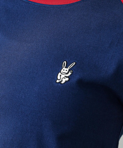 X-girl（エックスガール）の「EMBROIDERED BUNNY RAGLAN SLEEVE BABY TEE（Tシャツ/カットソー・レディース・ブラック/ネイビー・S/M）」の17枚目の写真