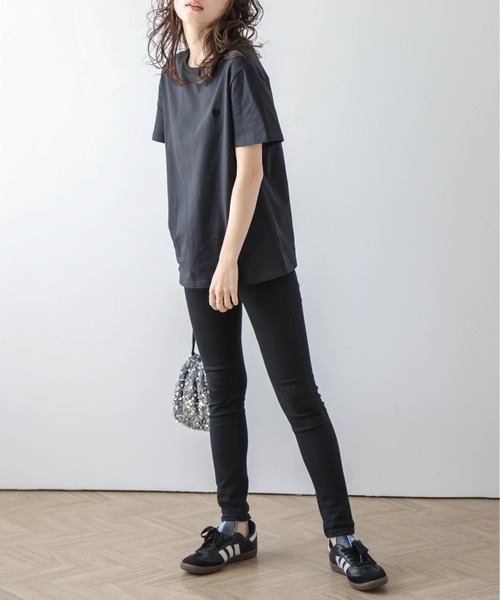 セール】ワンポイントハート刺繍Tシャツ（Tシャツ/カットソー