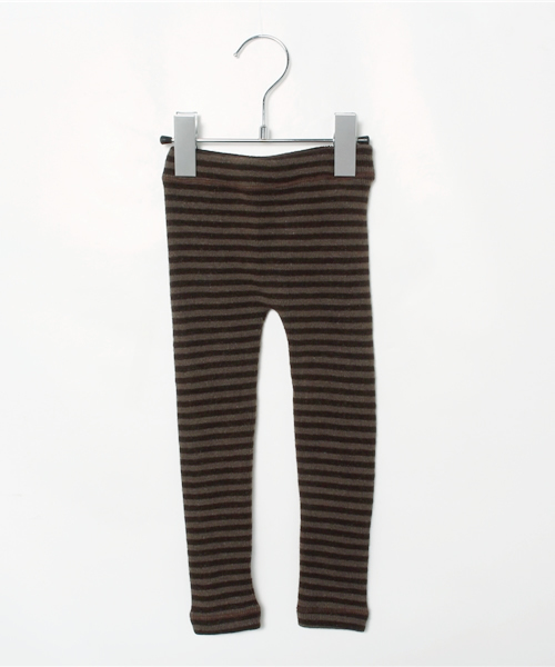 PONY GO ROUND(ポニーゴーラウンド)の「KNIT SPATS(レギンス/スパッツ・キッズ・ブラウン/ブルー・L/S)」の2枚目の写真