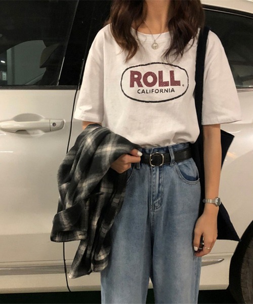 Teem Store(チームストア)の「ヴィンテージサークルロゴプリント Tシャツ(Tシャツ/カットソー・レディース・ホワイト/チャコール/イエロー・XL/M/L)」の2枚目の写真