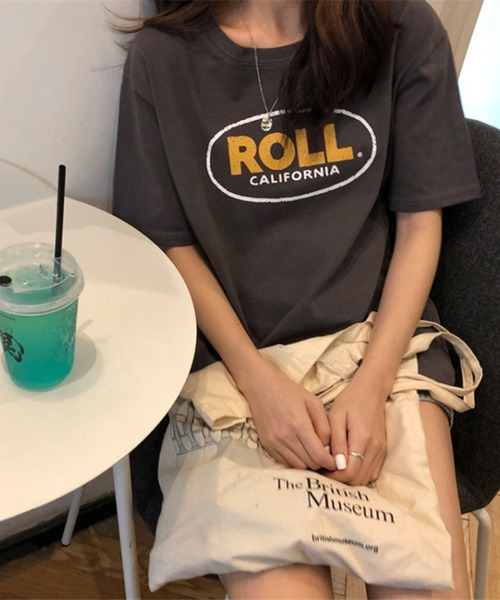 Teem Store(チームストア)の「ヴィンテージサークルロゴプリント Tシャツ(Tシャツ/カットソー・レディース・ホワイト/チャコール/イエロー・XL/M/L)」の1枚目の写真