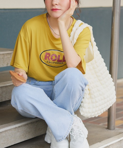 Teem Store(チームストア)の「ヴィンテージサークルロゴプリント Tシャツ(Tシャツ/カットソー・レディース・ホワイト/チャコール/イエロー・XL/M/L)」の21枚目の写真