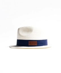 ALMOND（アーモンド）の「PAPER BLADE HAT/アーモンド日本製ワンポイントラインデザイン中折れストローハット（ハット）」