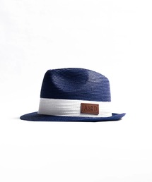 ALMOND（アーモンド）の「PAPER BLADE HAT/アーモンド日本製ワンポイントラインデザイン中折れストローハット（ハット）」