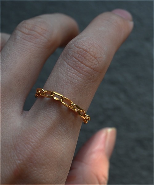 ombre bijoux(オンブルビジュー)の「チェーンリング(K18gp)(リング・レディース・ゴールド・#5/#16/#1/#9/#12/#20)」の3枚目の写真