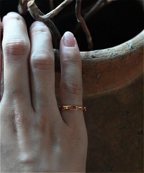 ombre bijoux(オンブルビジュー)の「チェーンリング(K18gp)(リング・レディース・ゴールド・#5/#16/#1/#9/#12/#20)」の2枚目の写真