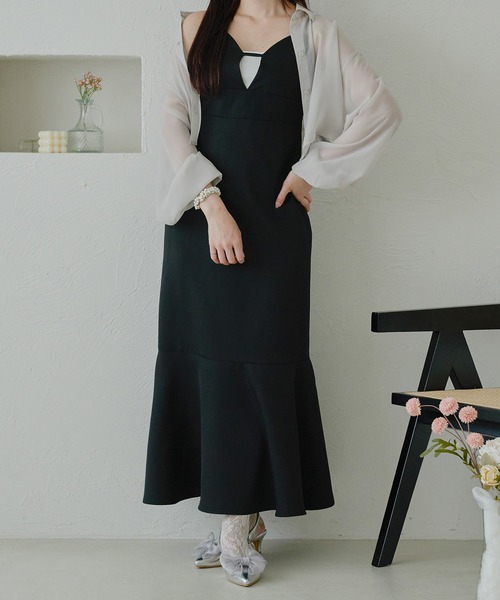Ambre Neige(アンブルネージュ)の「short sheer shirt / ショートシアーシャツ(シャツ/ブラウス・レディース・ライトブルー/オフホワイト/ライトグレー・FREE)」の9枚目の写真