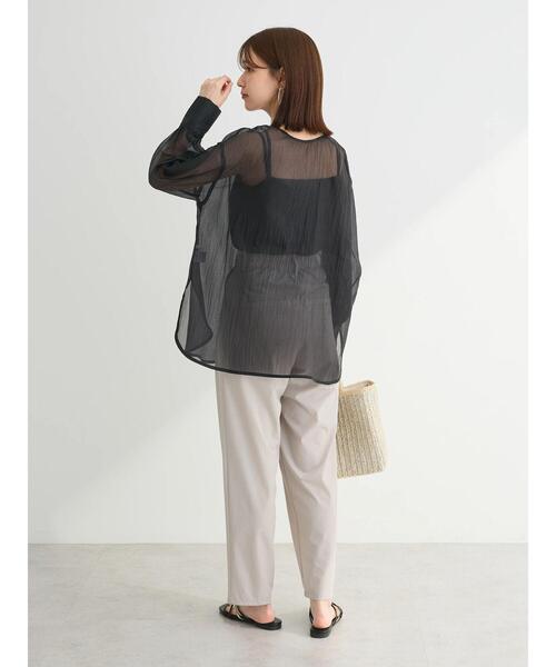 Green Parks(グリーンパークス)の「カップ付きマルチストラップタンク(タンクトップ・レディース・カーキ/ホワイト/ブラック/ベージュ・FREE)」の15枚目の写真