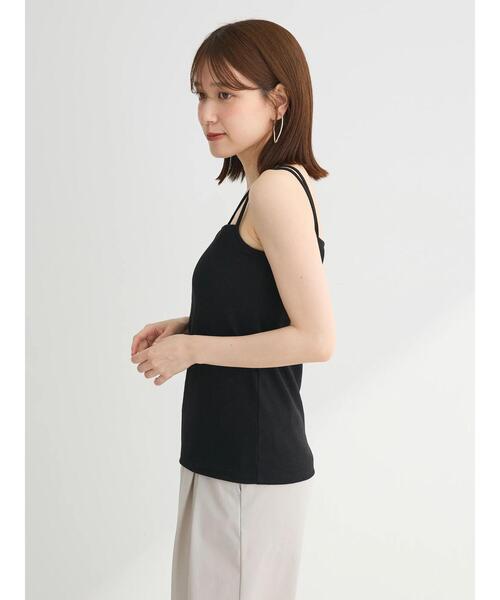 Green Parks(グリーンパークス)の「カップ付きマルチストラップタンク(タンクトップ・レディース・カーキ/ホワイト/ブラック/ベージュ・FREE)」の11枚目の写真