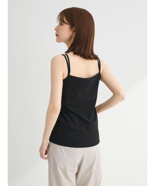 Green Parks(グリーンパークス)の「カップ付きマルチストラップタンク(タンクトップ・レディース・カーキ/ホワイト/ブラック/ベージュ・FREE)」の10枚目の写真