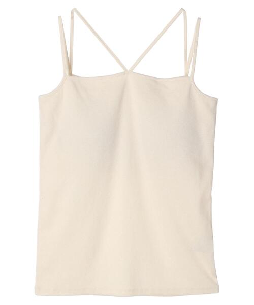 Green Parks(グリーンパークス)の「カップ付きマルチストラップタンク(タンクトップ・レディース・カーキ/ホワイト/ブラック/ベージュ・FREE)」の18枚目の写真