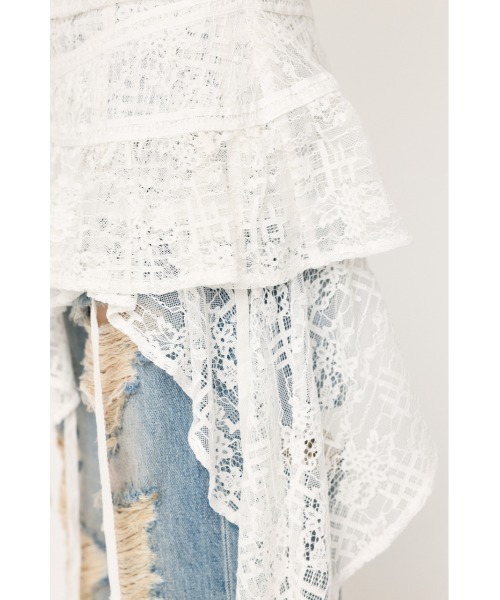 SLY（スライ）の「LACE UP ASYMMETRY SKIRT BELT レースアップ
