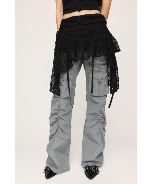 SLY（スライ）の「LACE UP ASYMMETRY SKIRT BELT レースアップ