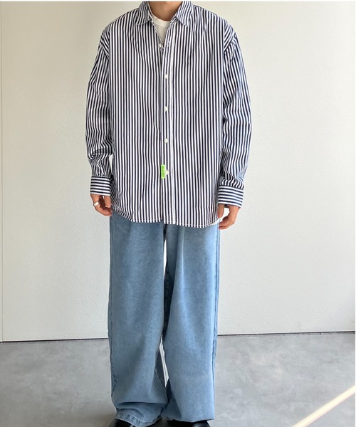 CREARE -LINO-(クレアーレリノ)の「バックデザインストライプシャツ(シャツ/ブラウス・メンズ・ブルー/ブラック・MEDIUM/LARGE)」の12枚目の写真