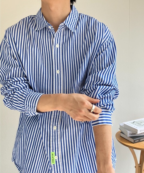CREARE -LINO-(クレアーレリノ)の「バックデザインストライプシャツ(シャツ/ブラウス・メンズ・ブルー/ブラック・MEDIUM/LARGE)」の18枚目の写真