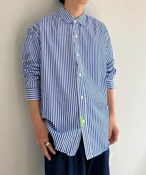 CREARE -LINO-(クレアーレリノ)の「バックデザインストライプシャツ(シャツ/ブラウス・メンズ・ブルー/ブラック・MEDIUM/LARGE)」の6枚目の写真
