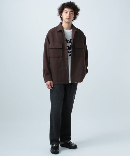 BAYFLOW Woolly Coat ベージュ Vintage Winter Coat, Long Wool Coat (B697), Brown Beige