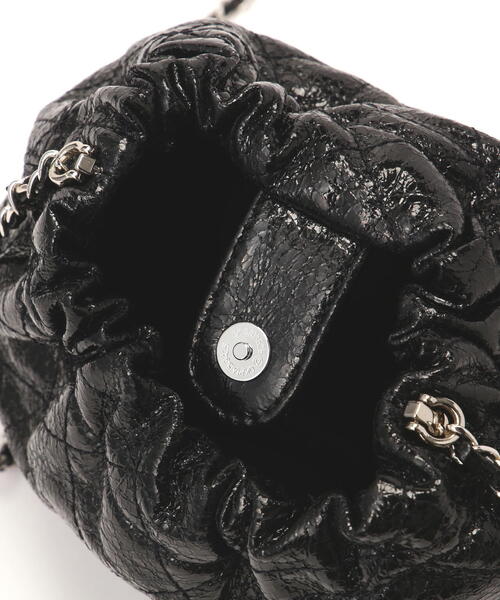 N.（N. Natural Beauty Basic）（エヌエヌナチュラルビューティーベーシック）の「◆メタリックキルトショルダーバッグ（ショルダーバッグ・レディース・ブラック/ゴールド・ﾌﾘ-）」の10枚目の写真