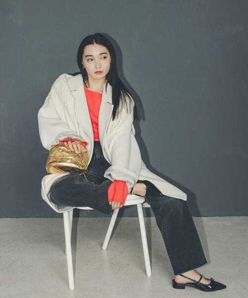 N.（N. Natural Beauty Basic）（エヌエヌナチュラルビューティーベーシック）の「◆メタリックキルトショルダーバッグ（ショルダーバッグ・レディース・ブラック/ゴールド・ﾌﾘ-）」の15枚目の写真