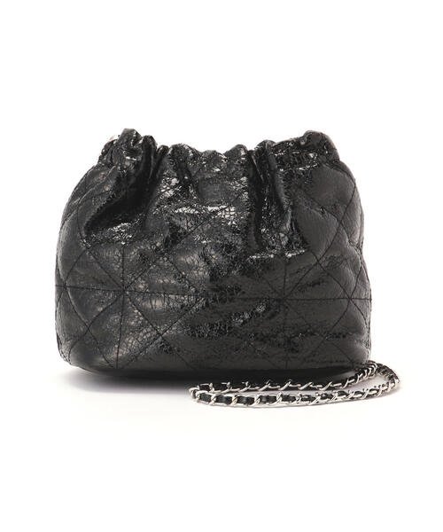 N.（N. Natural Beauty Basic）（エヌエヌナチュラルビューティーベーシック）の「◆メタリックキルトショルダーバッグ（ショルダーバッグ・レディース・ブラック/ゴールド・ﾌﾘ-）」の14枚目の写真