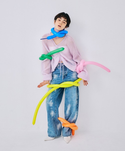 セール】【WEB限定】ダブルモヘヤ2WAYギャザープルオーバー