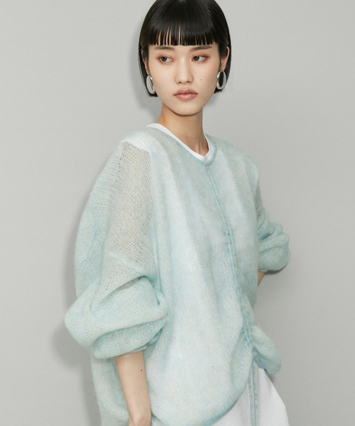セール】【WEB限定】ダブルモヘヤ2WAYギャザープルオーバー