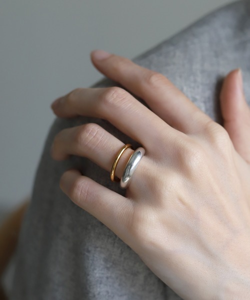 TEN. SILVER925 18KGP クロスリング 13号サイズ TEN.（テン）の「SILVER925 18KGP クロスリング（リング）」 - WEAR