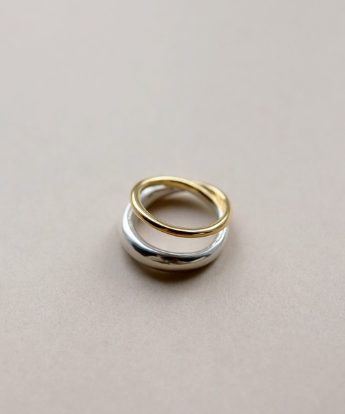 TEN. SILVER925 18KGP クロスリング 13号サイズ TEN.（テン）の「SILVER925 18KGP クロスリング（リング）」 - WEAR