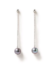 Demi-Luxe BEAMS | GREY 淡水パール ピアス(ピアス（両耳用）)