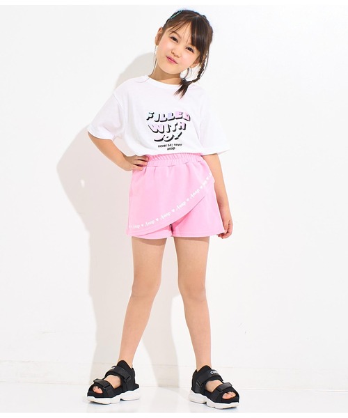 ANAP kids（アナップキッズ）の「ミニ裏毛スカパン（スカート・キッズ・ブラック/ピンク/ラベンダー・100cm/110cm/120cm/130cm）」の13枚目の写真