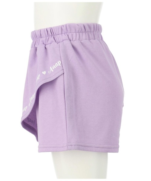 ANAP kids（アナップキッズ）の「ミニ裏毛スカパン（スカート・キッズ・ブラック/ピンク/ラベンダー・100cm/110cm/120cm/130cm）」の9枚目の写真